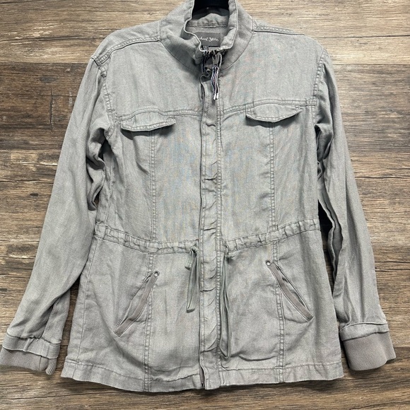 Michael Stars Gray Military Utility Jacket - Picture 1 of 4